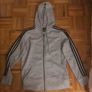 Adidas Grey Zipper Hoodie